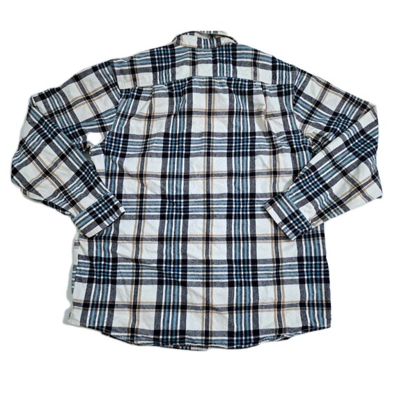 Ridgecut Set of 2 Men's Large Flannel Shirts Heavyweight Plaid Red Blue White - Picture 6 of 16